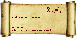 Kobza Artemon névjegykártya