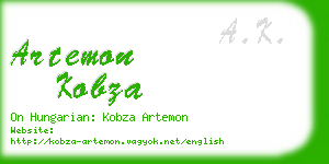 artemon kobza business card
